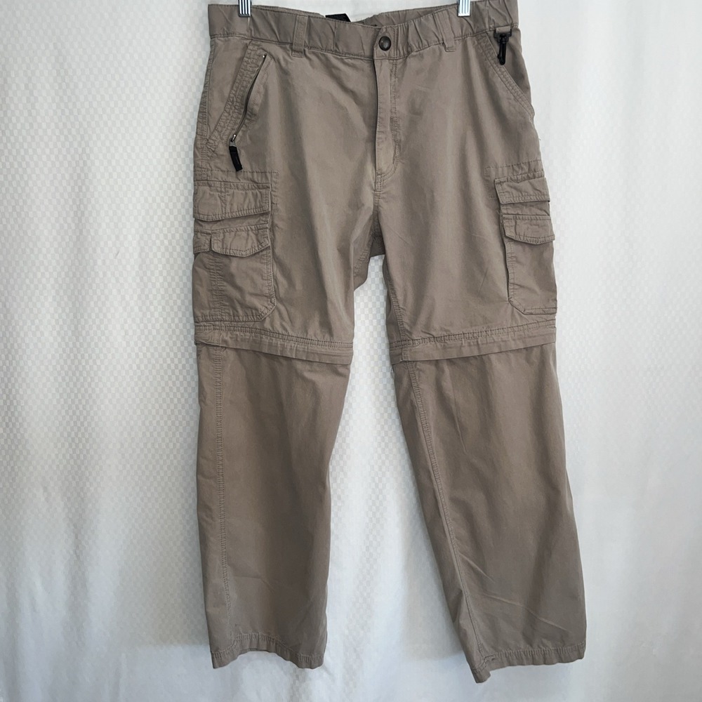 BC Clothing Co Convertible Cargo Pants Men's Lx30 (37x29) Tan Brown Straight‎